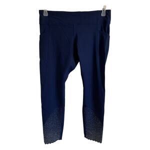 Lululemon Tight Stuff II 25” Reflective Leggings in True Navy - Size 12